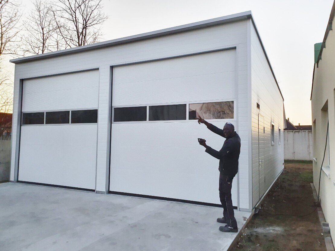 Garage fertig montiert